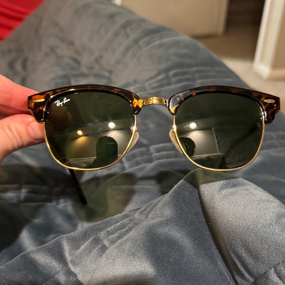 Ray-Ban Tortoise Frame with Gold Bridge Sunglasses